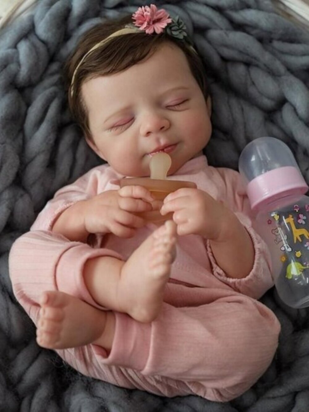 18 Inch Lifelike Reborn Baby Girl Newborn Doll Hand Painted Posable Realistic
